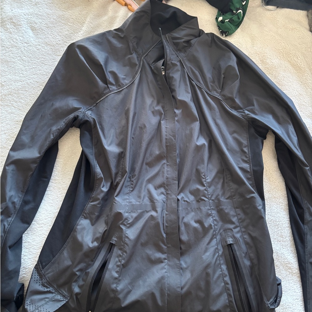 Lululemon running rain jacket, black, size 8